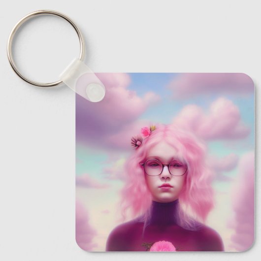 Porte-clés Dreamy Rose (Recto)