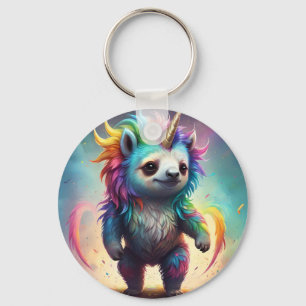 Porte-clés Dreamy Slothicorn : Un Imaginaire Rainbow Baby,
