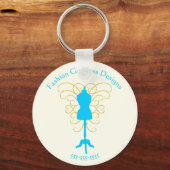 Porte-clés Dress Form with Swirls - Design Goddess Keychain (Recto)