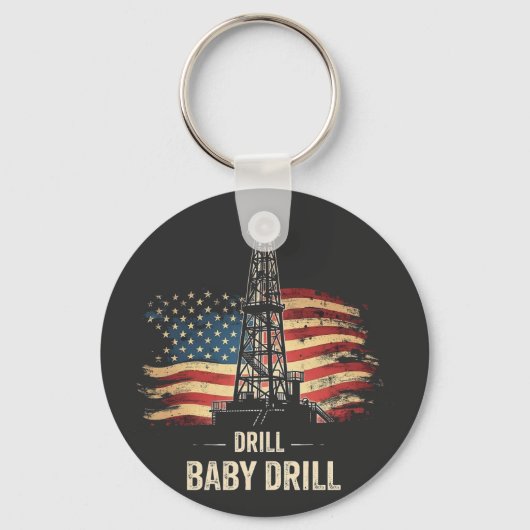 Porte-clés Drill Baby Drill American Trump Energy Economy (Recto)