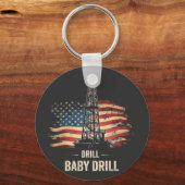 Porte-clés Drill Baby Drill American Trump Energy Economy (Recto)