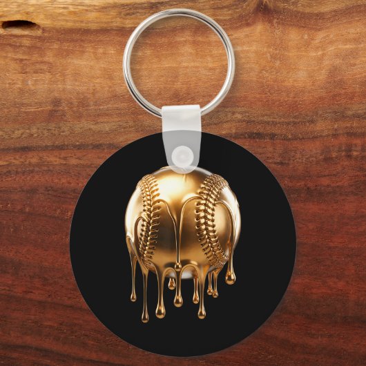 Porte-clés Dripng Gold Drip Baseball Game Day Player Coach Ba (Recto)