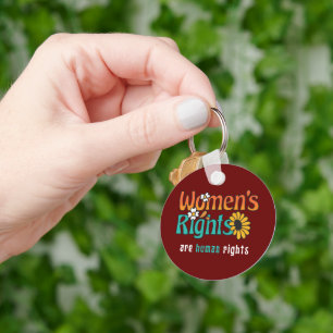 Porte-clés Droits de la femme Droits de l'homme Citation flor