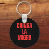 Porte-clés Droits d'immigration Chinga La Migra 2025 (Recto)