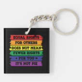 Porte-clés Droits égaux | Droits LGBTQ | Fierté Parade | Ally (Dos)