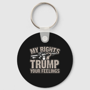 Porte-clés Droits Trump Vos Sentiments 2e Amendement Canon ca