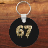 Porte-clés Drôle 67 Camo Drip Mème Six Sept Argot Alpha  (Recto)