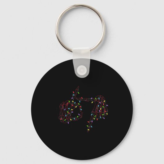 Porte-clés Drôle 67 Main Six Sept Mème Brainrot Noël Xm (Recto)