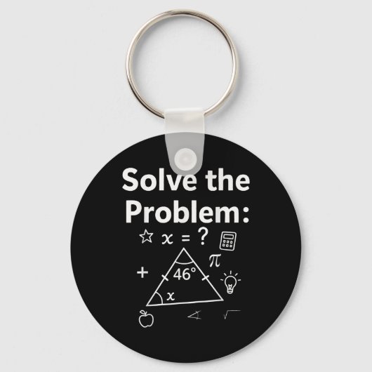 Porte-clés Drôle 67 Math Meme Résoudre le problème enseignant (Recto)