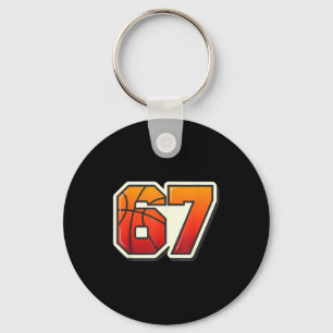 Porte-clés Drôle 67 Mème Basketball Glace Crème Goutte Six Se