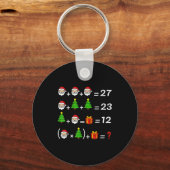 Porte-clés Drôle 67 Meme Noël Prof de Maths Santa Six Sept (Recto)