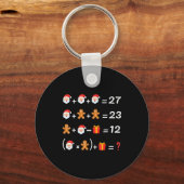 Porte-clés Drôle 67 Meme Noël Prof de Maths Santa Six Sept (Recto)