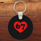 Porte-clés Drôle 67 Mème Six Sept Couples Correspondants Sain (Recto)