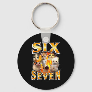 Porte-clés Drôle 67 Mème Six Sept Mème de Chat Drôle Bootleg