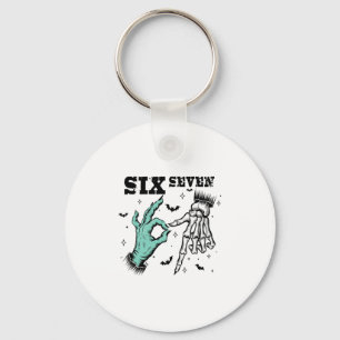 Porte-clés Drôle 67 Meme Squelette Effrayant Six Sept Gen Alp