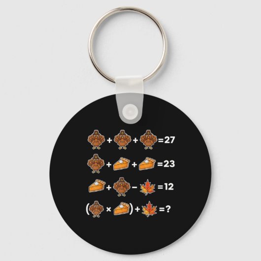 Porte-clés Drôle 67 Memethanksgiving Prof de Maths Puzzle Din (Recto)