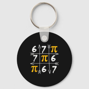 Porte-clés Drôle 67 six sept jour 3.14 maths mème nombre humo