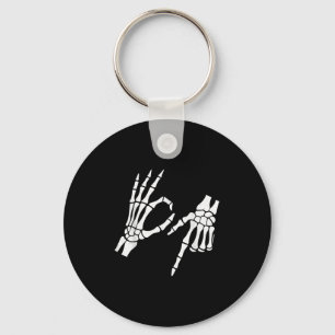 Porte-clés Drôle 67 Six Sept Mème Halloween Squelette Mains