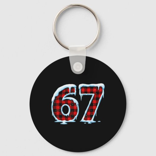 Porte-clés Drôle 67 Six Sept Mème Noël Pyjama (Recto)