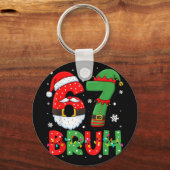 Porte-clés Drôle 6 7 Six Sept Bruh Meme Noël Santa Elf (Recto)