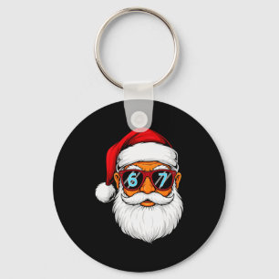 Porte-clés Drôle 6 7 Six Sept Mème Visage de Père Noël Noël H