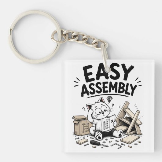 Porte-clés drôle à assembler facilement – Humour f (Devant)