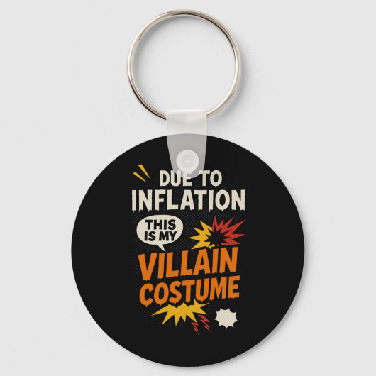 Porte-clés Drôle À Cause De L'Inflation C'Est Mon Méchant Hal (Recto)
