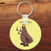 Porte-clés Drôle affamé pulette affamée dessin animé (Recto)