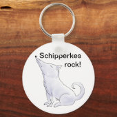 Porte-clés Drôle Aloof Schipperke Chig Dessin (Recto)