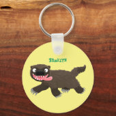 Porte-clés Drôle animal avide de carcajou (Recto)