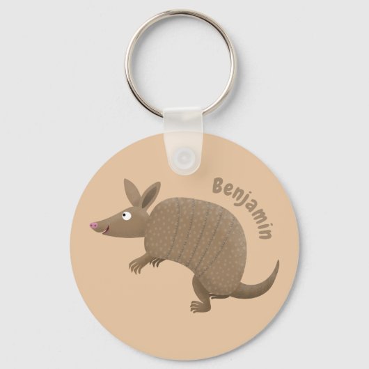 Porte-clés Drôle armadillo joyeux dessin animé (Recto)