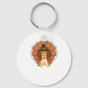 Porte-clés Drôle Beagle Turquie Drôle Thanksgiving Chien Tee