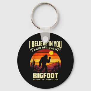 Porte-clés Drôle Bigfoot Rock Croire Coucher de soleil Sasqua