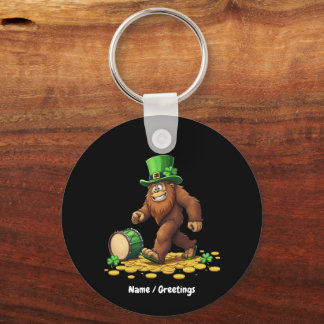 Porte-clés Drôle Bigfoot Sasquatch Trèfle St Patrick's Day
