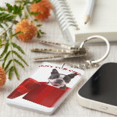 Porte-clés Drôle Boston Terrier Cadeau Pour Animaux De Compag (Devant droit)