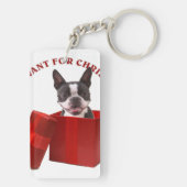 Porte-clés Drôle Boston Terrier Cadeau Pour Animaux De Compag (Dos)