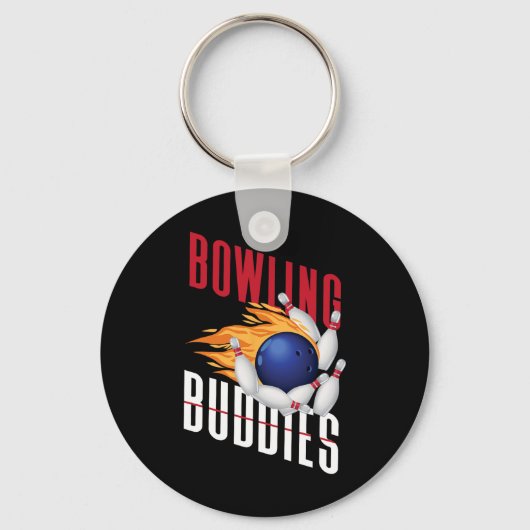 Porte-clés Drôle Bowling Besties Amis Bowling Buddies (Recto)