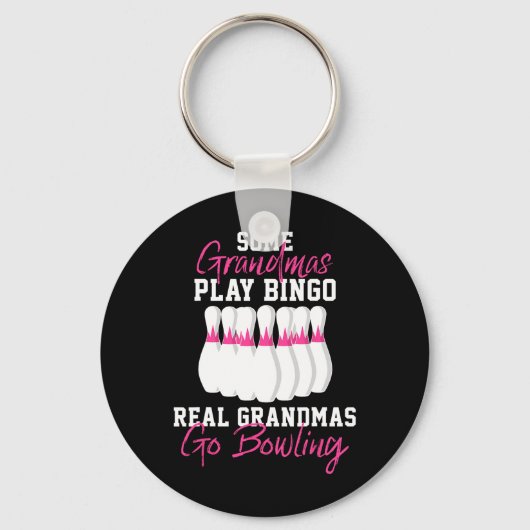 Porte-clés Drôle cadeau Bowling pour grand-mère (Recto)