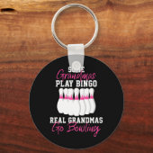 Porte-clés Drôle cadeau Bowling pour grand-mère (Recto)