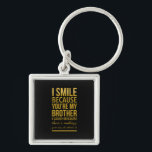 Porte-clés Drôle cadeau d'anniversaire pour les frères de gra<br><div class="desc">Drôle cadeau d'anniversaire pour les frères de grand frère sourire</div>