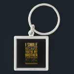 Porte-clés Drôle cadeau d'anniversaire pour les frères de gra<br><div class="desc">Drôle cadeau d'anniversaire pour les frères de grand frère sourire</div>