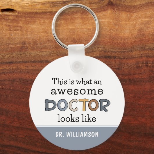 Porte-clés Drôle cadeau de docteur | Awesome Doctor Custom (Recto)
