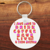 Porte-clés Drôle cadeau pour les amateurs de café (Recto)