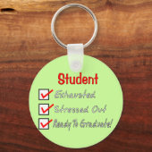 Porte-clés Drôle Cadeaux Étudiants "Prêt À Diplômer!" (Recto)