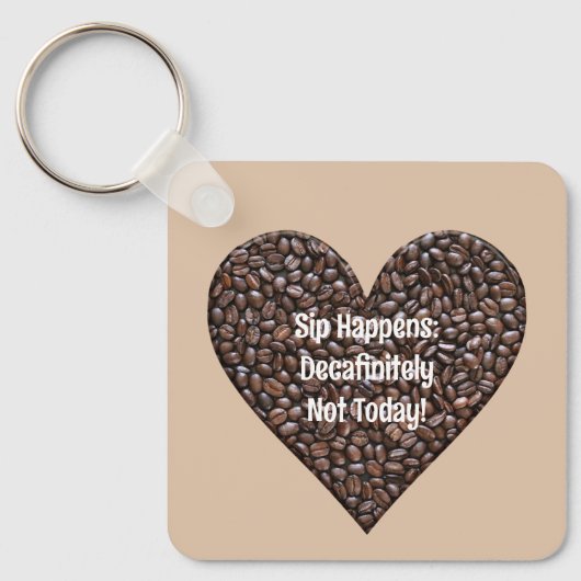 Porte-clés Drôle café dire métal (Recto)