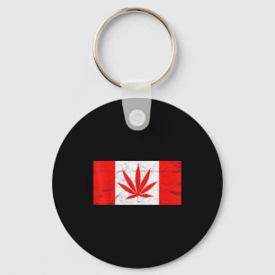Porte-clés Drôle Canada & feuille de cannabis ! Nouveau drape