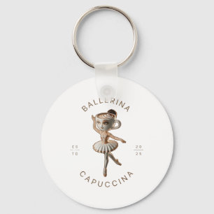 Porte-clés Drôle Cappuccina Ballerina Cappuccino Danseuse Caf