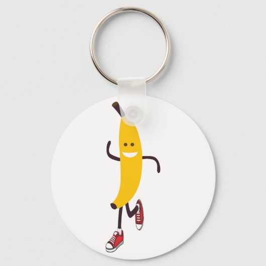 Porte-clés Drôle Cartoon à la banane (Recto)