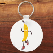 Porte-clés Drôle Cartoon à la banane (Recto)
