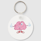 Porte-clés Drôle Cartoon Cerveau en train de Winking (Recto)